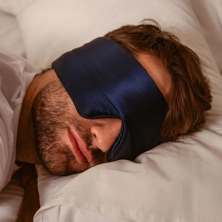 Midnight Blue Silk Sleep Mask