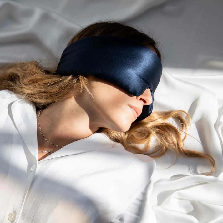 Midnight Blue Silk Sleep Mask