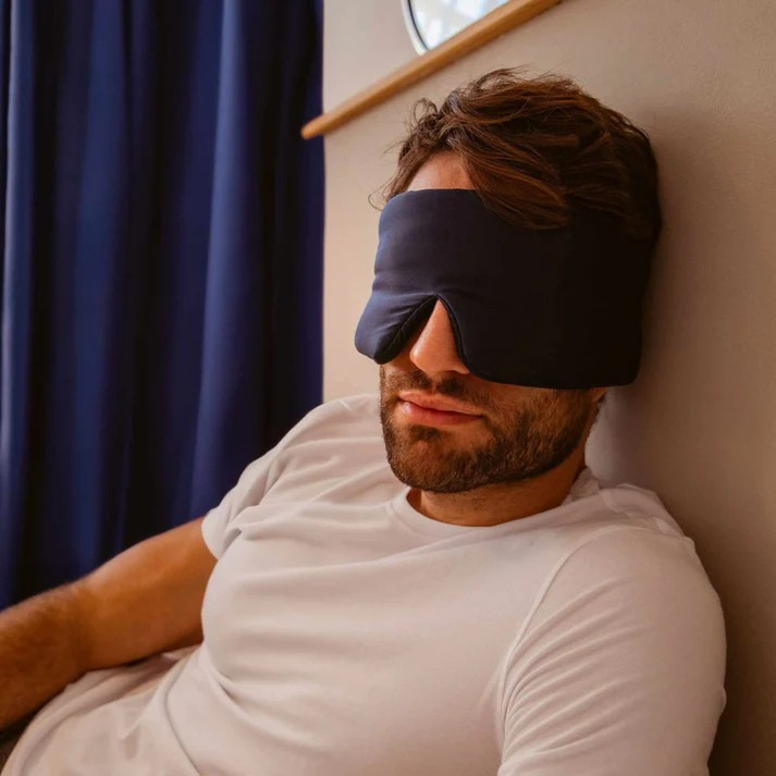 Midnight Blue Silk Sleep Mask